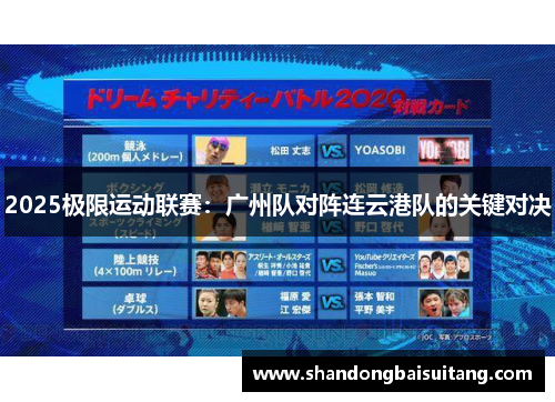 2025极限运动联赛：广州队对阵连云港队的关键对决